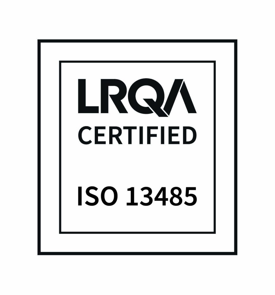 ISO 13485 certificate.